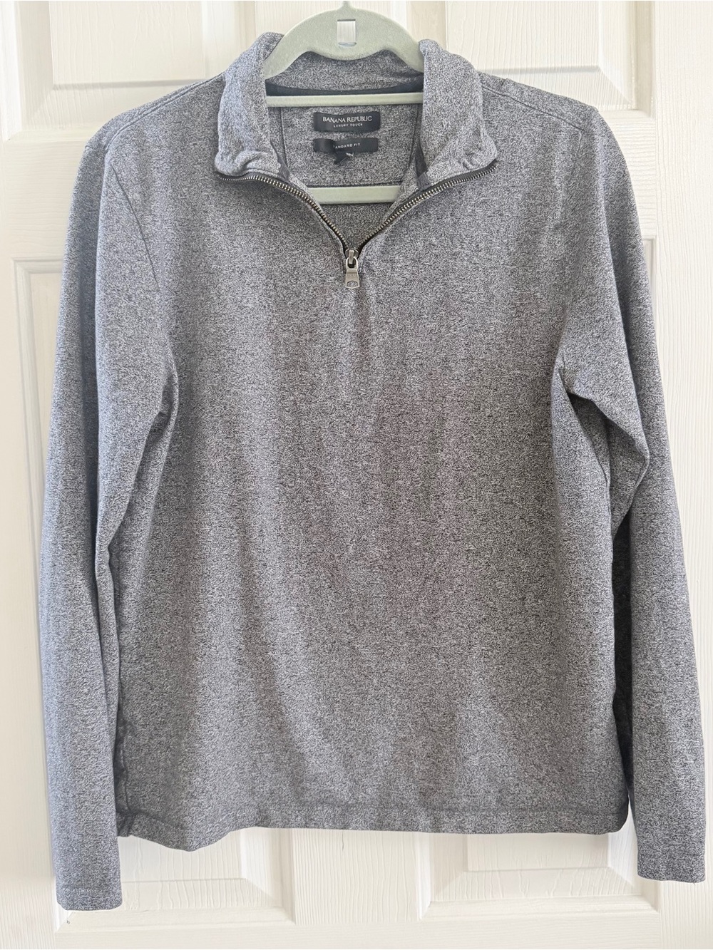 Banana Republic Men's size S Gray Heather Quarter-Zip Pullover Business casual